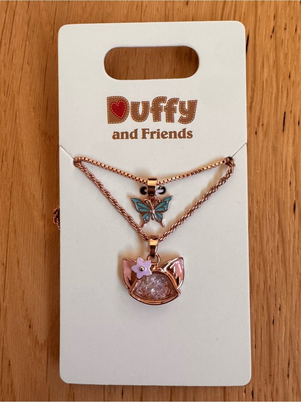 D23 MOG TWDC Walt Disney Duffy & Friends LinaBell Rose Gold Plated Necklace